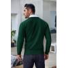 COOFANDY Men’s Crewneck Sweaters Long Sleeve Dress Knit Sweater Lightweight Slim Fit Pullover Sweaters(Dark Green)