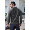 COOFANDY Men’s Crewneck Sweaters Long Sleeve Dress Knit Sweater Lightweight Slim Fit Pullover Sweaters(Dark Grey)