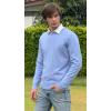 COOFANDY Men’s Crewneck Sweaters Long Sleeve Dress Knit Sweater Lightweight Slim Fit Pullover Sweaters(Ethereal Blue)