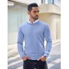 COOFANDY Men’s Crewneck Sweaters Long Sleeve Dress Knit Sweater Lightweight Slim Fit Pullover Sweaters(Ethereal Blue)