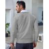 COOFANDY Men’s Crewneck Sweaters Long Sleeve Dress Knit Sweater Lightweight Slim Fit Pullover Sweaters(Grey Argyle)