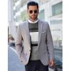 COOFANDY Men’s Crewneck Sweaters Long Sleeve Dress Knit Sweater Lightweight Slim Fit Pullover Sweaters(Grey/White)