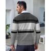 COOFANDY Men’s Crewneck Sweaters Long Sleeve Dress Knit Sweater Lightweight Slim Fit Pullover Sweaters(Grey/White)