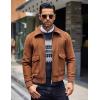 COOFANDY Men’s Crewneck Sweaters Long Sleeve Dress Knit Sweater Lightweight Slim Fit Pullover Sweaters(Navy Blue/Grey White Jacquard)