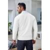 COOFANDY Men’s Crewneck Sweaters Long Sleeve Dress Knit Sweater Lightweight Slim Fit Pullover Sweaters(White)