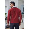 COOFANDY Men’s Crewneck Sweaters Long Sleeve Dress Knit Sweater Lightweight Slim Fit Pullover Sweaters(Wine Red)