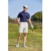 COOFANDY Men’s Golf Shorts 8 Inch Lightweight Quick Dry Casual Dress Shorts Hiking Travel Shorts with Pockets(White)