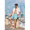 COOFANDY Men’s Hawaiian Beach Shorts Elastic Waist Drawstring Lightweight Summer Casual Shorts with Pocket(Ocean Whale)