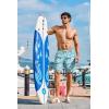 COOFANDY Men’s Hawaiian Beach Shorts Elastic Waist Drawstring Lightweight Summer Casual Shorts with Pocket(Ocean Whale)