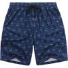 COOFANDY Men’s Hawaiian Beach Shorts Elastic Waist Drawstring Lightweight Summer Casual Shorts with Pocket(Palm Night)