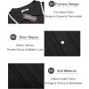 COOFANDY Men’s Knit Button Down Shirt Vintage Short Sleeve Polo Shirts Casual Beach Tops(Black)