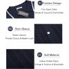 COOFANDY Men’s Knit Button Down Shirt Vintage Short Sleeve Polo Shirts Casual Beach Tops(Blue)