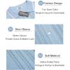 COOFANDY Men’s Knit Button Down Shirt Vintage Short Sleeve Polo Shirts Casual Beach Tops(Clear Blue)
