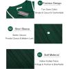 COOFANDY Men’s Knit Button Down Shirt Vintage Short Sleeve Polo Shirts Casual Beach Tops(Green)