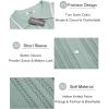 COOFANDY Men’s Knit Button Down Shirt Vintage Short Sleeve Polo Shirts Casual Beach Tops(Ice Green)