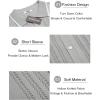 COOFANDY Men’s Knit Button Down Shirt Vintage Short Sleeve Polo Shirts Casual Beach Tops(Light Gray)