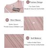 COOFANDY Men’s Knit Button Down Shirt Vintage Short Sleeve Polo Shirts Casual Beach Tops(Light Pink)
