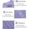 COOFANDY Men’s Knit Button Down Shirt Vintage Short Sleeve Polo Shirts Casual Beach Tops(Light Purple)