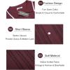 COOFANDY Men’s Knit Button Down Shirt Vintage Short Sleeve Polo Shirts Casual Beach Tops(Wine Red)