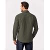 COOFANDY Men’s Long Sleeve Button Up Shirt Jacket with Flap Pockets(Army Green)