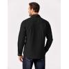 COOFANDY Men’s Long Sleeve Button Up Shirt Jacket with Flap Pockets(Black)