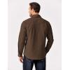 COOFANDY Men’s Long Sleeve Button Up Shirt Jacket with Flap Pockets(Brown)