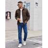 COOFANDY Men’s Long Sleeve Button Up Shirt Jacket with Flap Pockets(Coffee)