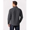 COOFANDY Men’s Long Sleeve Button Up Shirt Jacket with Flap Pockets(Gray)