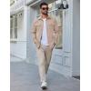 COOFANDY Men’s Long Sleeve Button Up Shirt Jacket with Flap Pockets(Light Khaki)