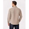COOFANDY Men’s Long Sleeve Button Up Shirt Jacket with Flap Pockets(Light Khaki)