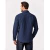 COOFANDY Men’s Long Sleeve Button Up Shirt Jacket with Flap Pockets(Navy Blue)