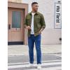 COOFANDY Men’s Long Sleeve Button Up Shirt Jacket with Flap Pockets(Olive Green)