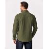 COOFANDY Men’s Long Sleeve Button Up Shirt Jacket with Flap Pockets(Olive Green)