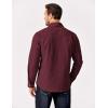 COOFANDY Men’s Long Sleeve Button Up Shirt Jacket with Flap Pockets(Wine Red)