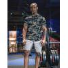 COOFANDY Men’s Short Sleeve Hoodie Workout Gym Sweatshirt Muscle Fit Fashion Athletic Hoodies Pullover Cotton Hooded T-Shirts(Z_camo)
