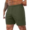 COOFANDY Men’s 3 Pack Workout Gym Shorts Mesh Athletic Shorts Lightweight Bodybuilding Training Short Pants with Pockets(Army Green)