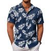 Dark Blue Palm Leaves