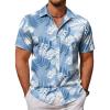 Light Blue Palm Leaves