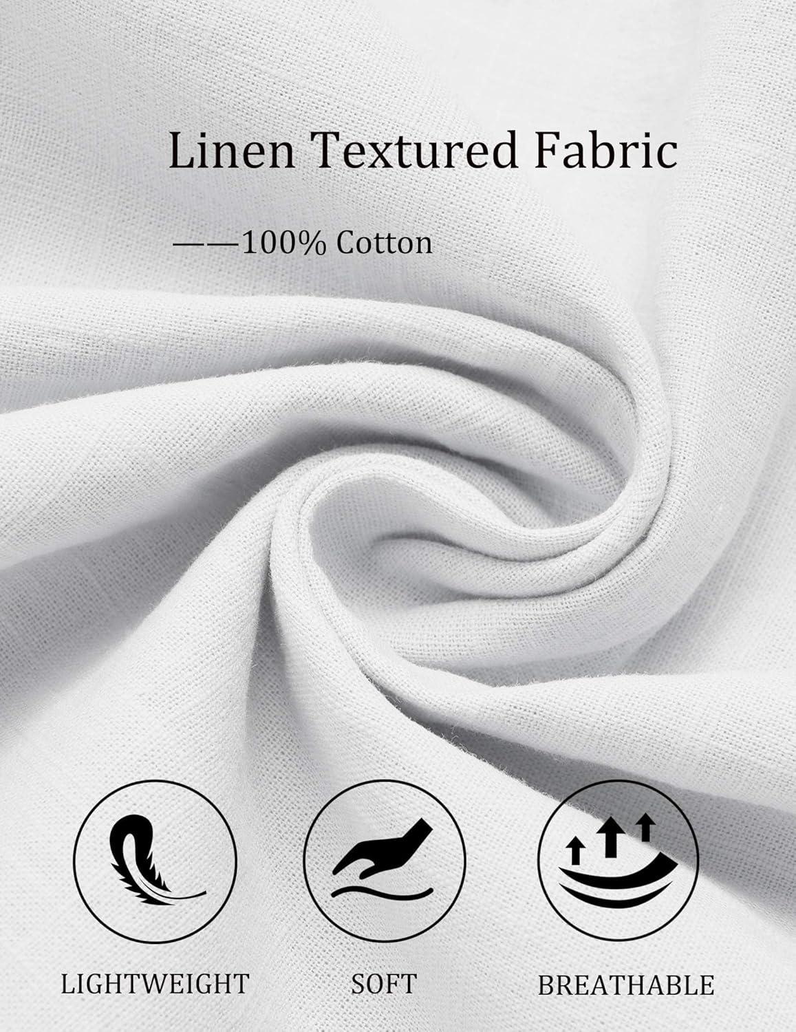 imageCOOFANDY Mens Button Down Shirt Short Sleeve Casual Stylish Cotton Shirts Linen Textured Summer Beach Wedding ShirtWhite