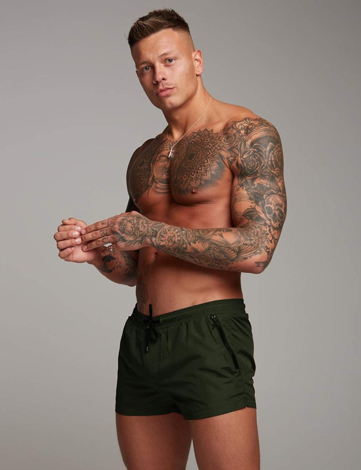 imageCOOFANDY Mens Swim Trunk Quick Dry Swimwear Mesh Lining Bathing Suit Swimsuit Board Beach Sport ShortArmy Green
