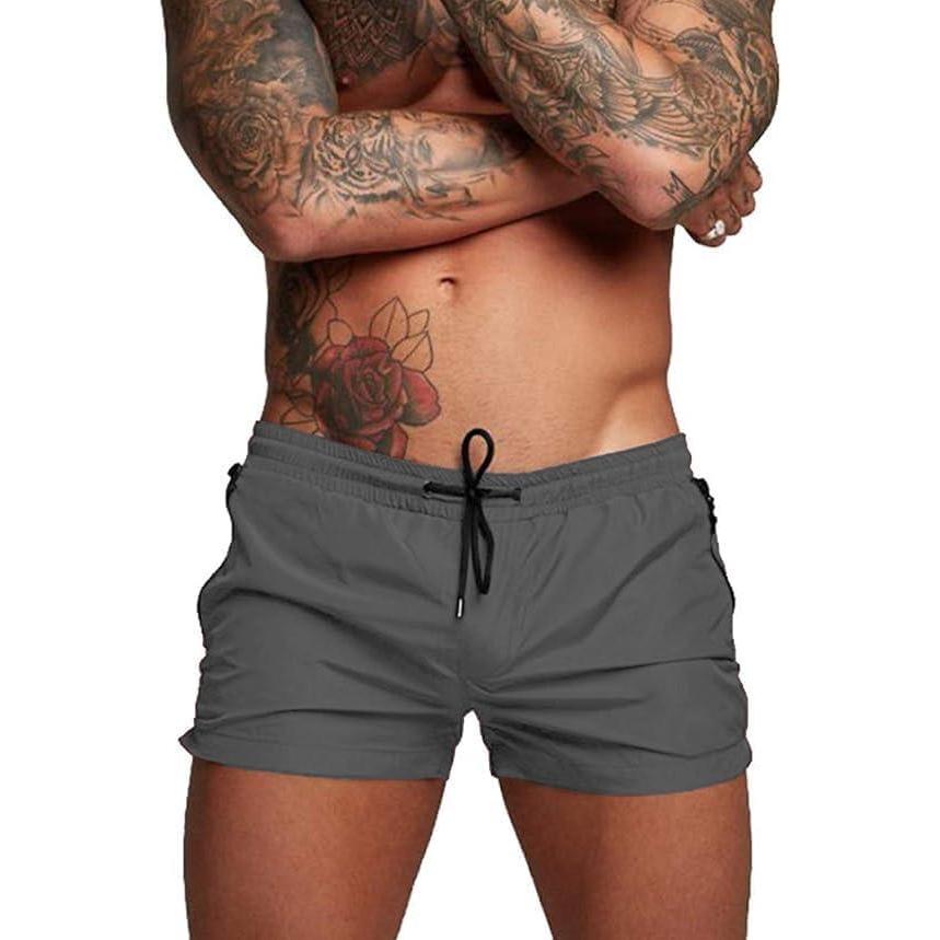 imageCOOFANDY Mens Swim Trunk Quick Dry Swimwear Mesh Lining Bathing Suit Swimsuit Board Beach Sport ShortDark Grey