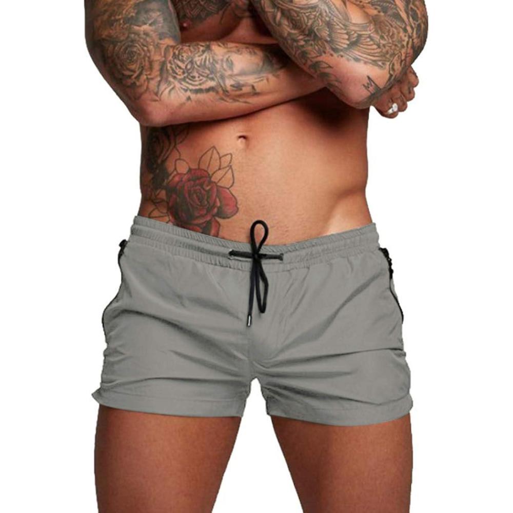imageCOOFANDY Mens Swim Trunk Quick Dry Swimwear Mesh Lining Bathing Suit Swimsuit Board Beach Sport ShortGrey