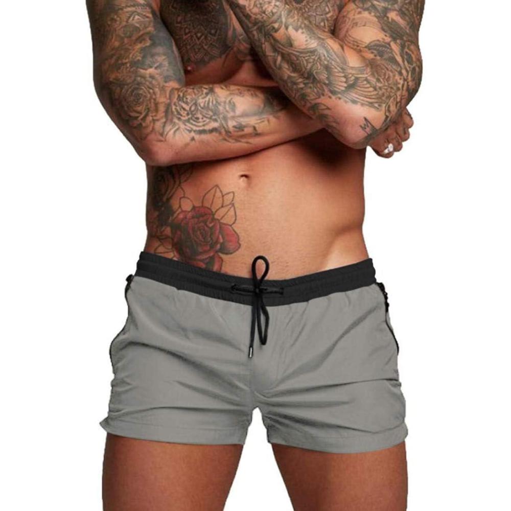 imageCOOFANDY Mens Swim Trunk Quick Dry Swimwear Mesh Lining Bathing Suit Swimsuit Board Beach Sport ShortGrey and Black