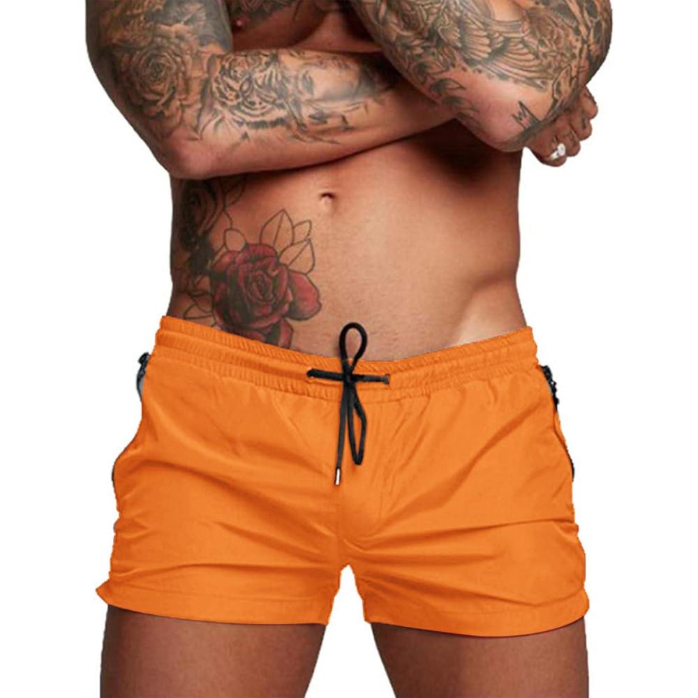 imageCOOFANDY Mens Swim Trunk Quick Dry Swimwear Mesh Lining Bathing Suit Swimsuit Board Beach Sport ShortOrange