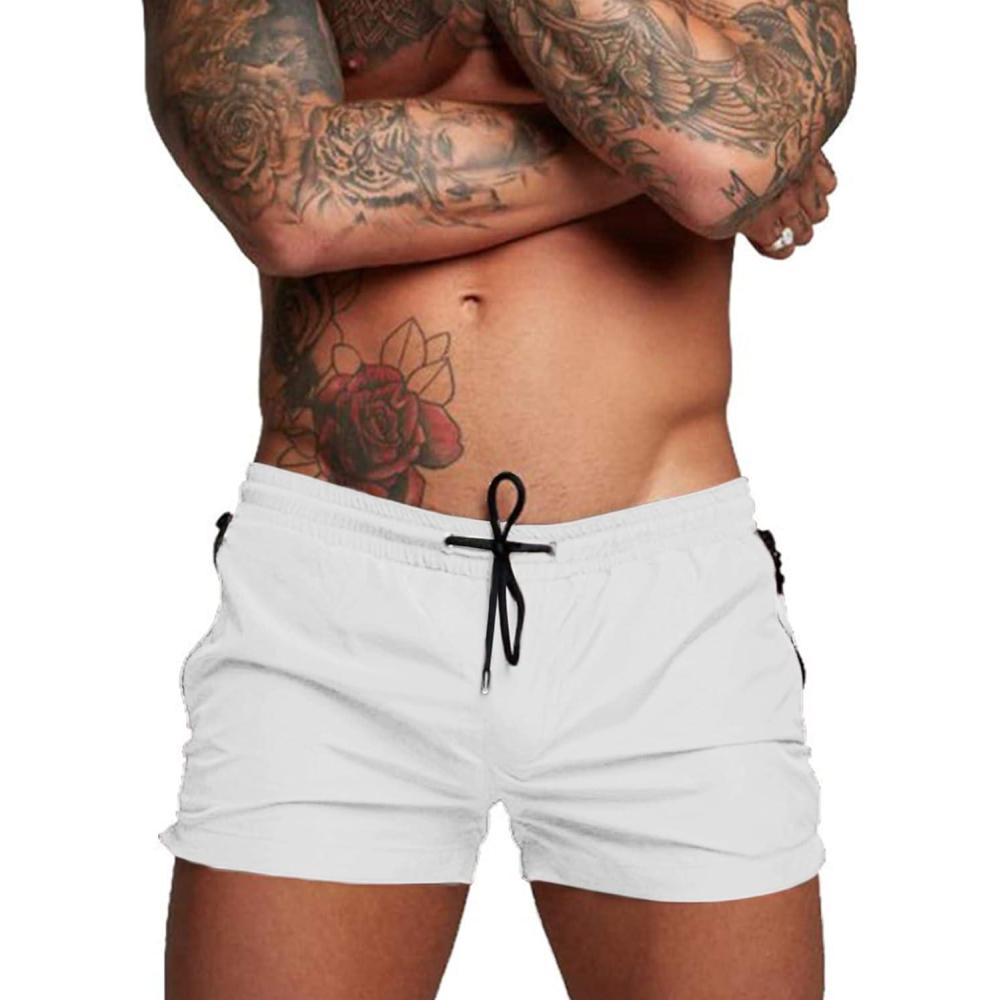imageCOOFANDY Mens Swim Trunk Quick Dry Swimwear Mesh Lining Bathing Suit Swimsuit Board Beach Sport ShortWhite