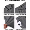 COOFANDY Men’s 2 Piece Set Summer Beach Vacation Outfits Quarter Zip Polo Shirt and Shorts Sets(Dark Gray)