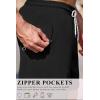COOFANDY Men’s 7″ Swim Trunks with Compression Liner Stretch Swimming Shorts with Zipper Pockets(Black)