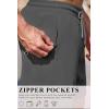 COOFANDY Men’s 7″ Swim Trunks with Compression Liner Stretch Swimming Shorts with Zipper Pockets(Dark Grey)