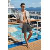 COOFANDY Men’s 7″ Swim Trunks with Compression Liner Stretch Swimming Shorts with Zipper Pockets(Dark Grey)