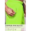 COOFANDY Men’s 7″ Swim Trunks with Compression Liner Stretch Swimming Shorts with Zipper Pockets(Fluorescent Green)